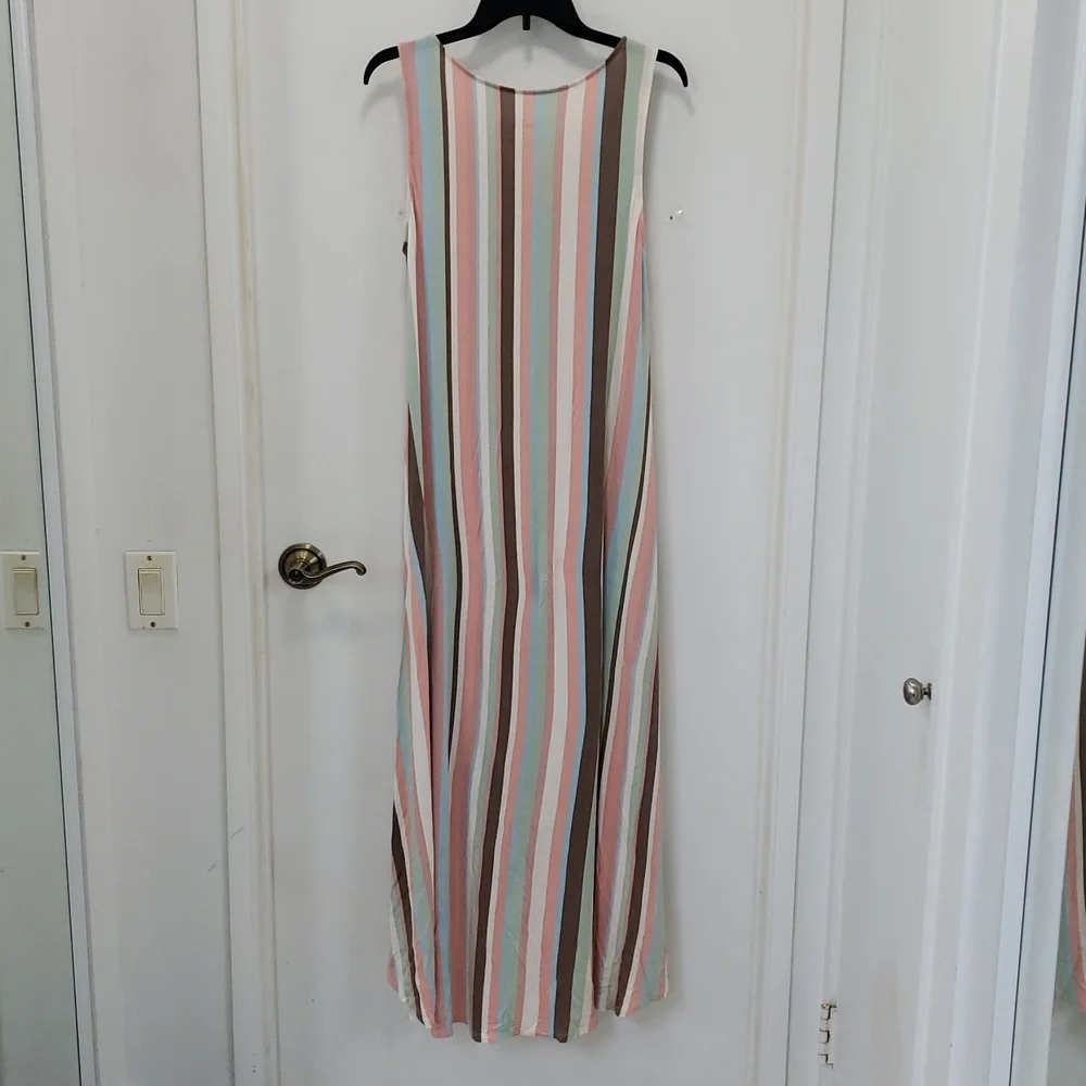 〰️Torrid〰️ Striped Maxi Jersey Hi Low Dress 1X - Picture 7 of 8